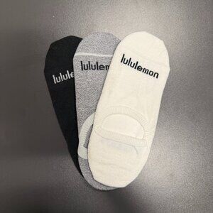 NWOT Lululemon Unisex Daily Essential No-Show Socks 3 Pack Sz L 8-10.5